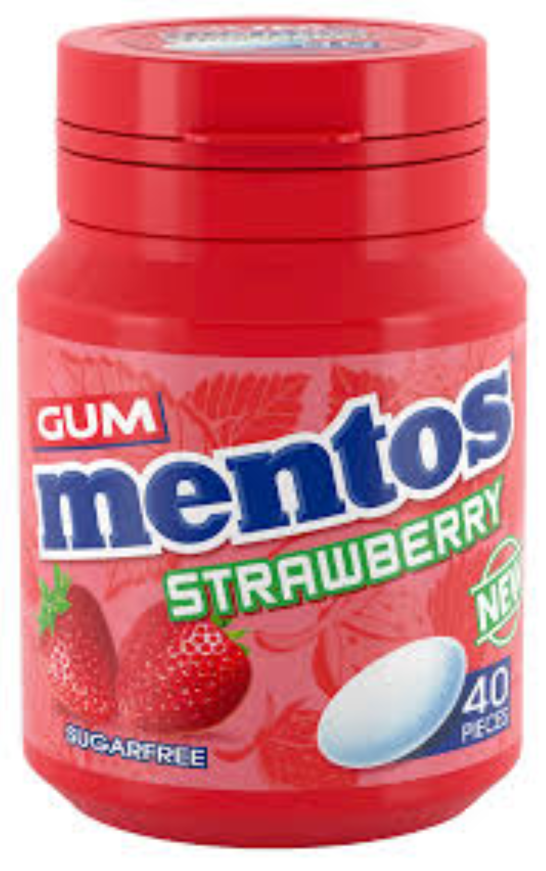 MENTOS PF STRAWBERRY CHEWING GUM 14G